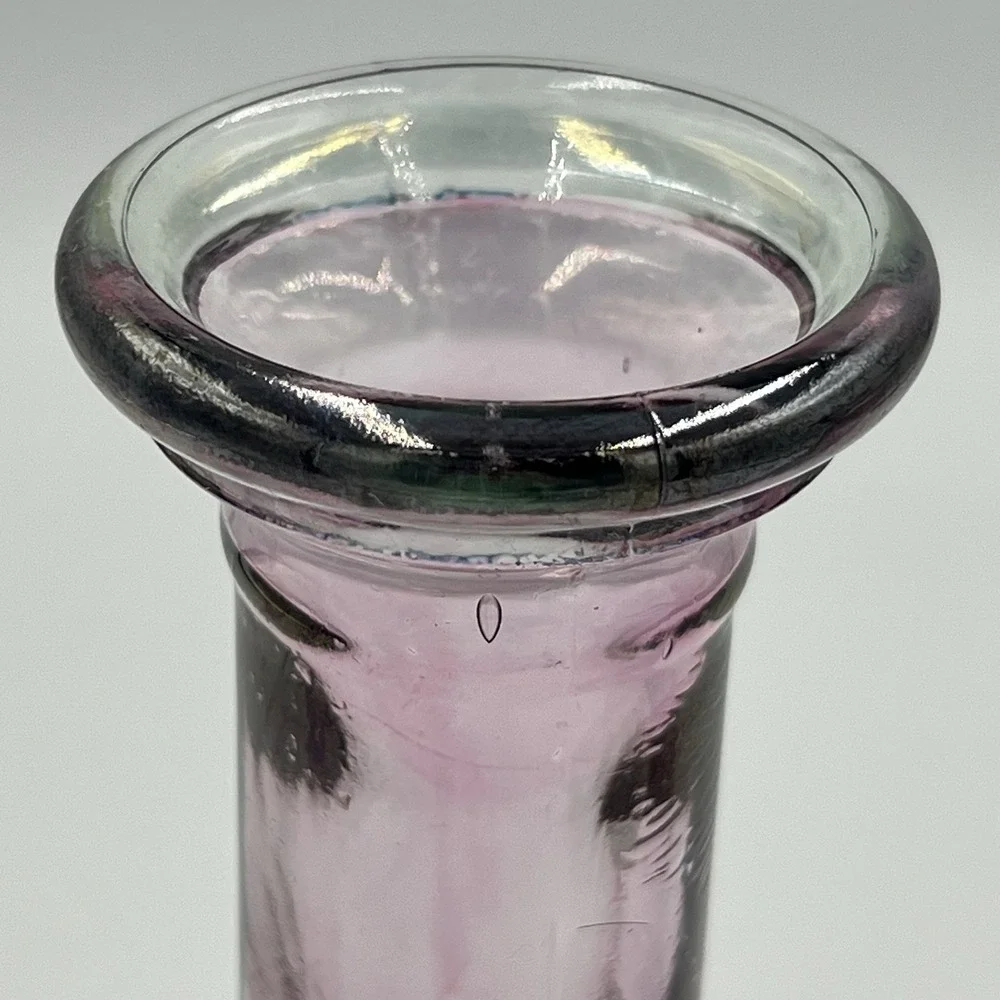 Fiesta Glass Made‎ In Spain Vases Candle Holders Set Of 2 Purple Iridescent